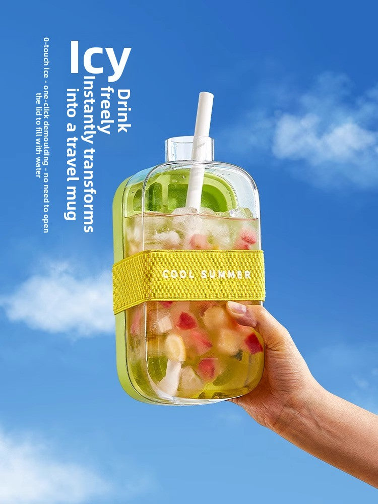 Press-Type Ice Tray Water Bottle
