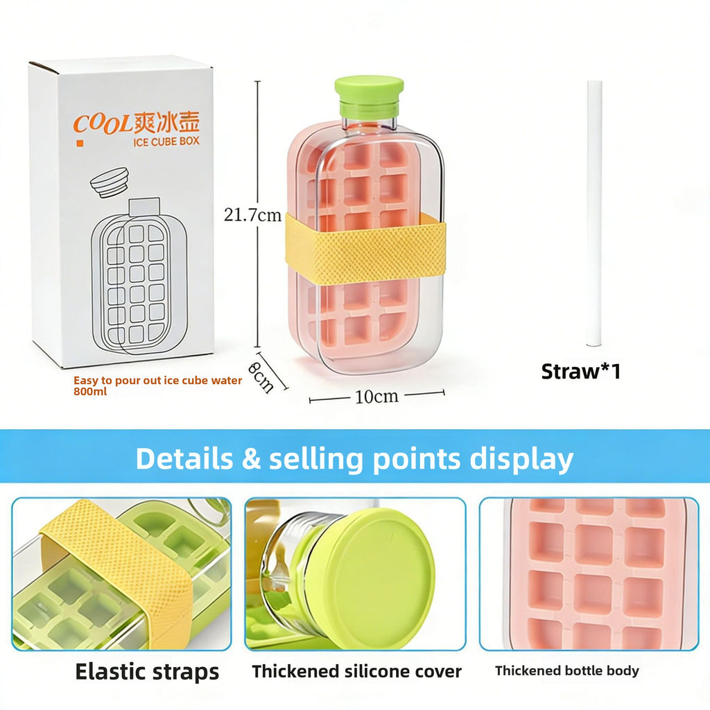 Press-Type Ice Tray Water Bottle